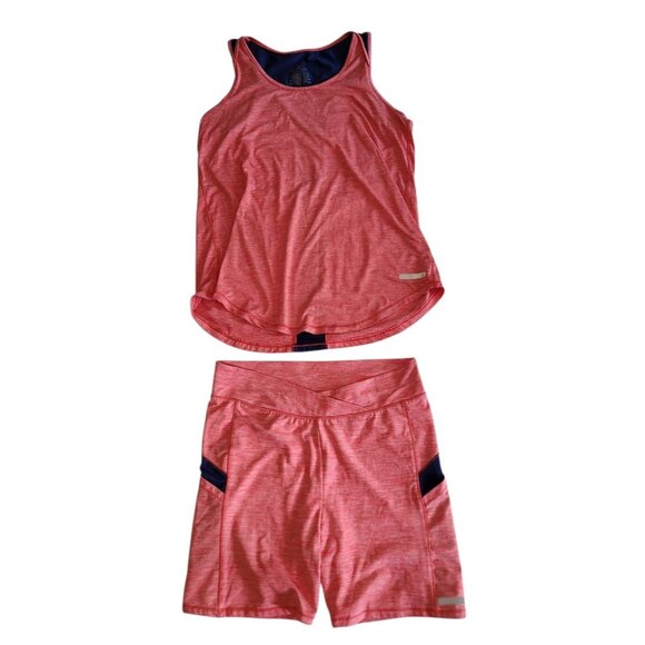 Cuddl Duds Softech 2 Pc Set Tank Top Small Shorts Medium Activewear Pink EUC - Picture 1 of 12